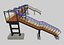 Steel Pedestrian Bridge-Three Columns-Pipe Rail-Straight Type-8
