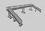 Steel Pedestrian Bridge-Three Columns-Pipe Rail-Straight Type-8