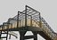 Steel Pedestrian Bridge-Three Columns-Pipe Rail-Straight Type-8