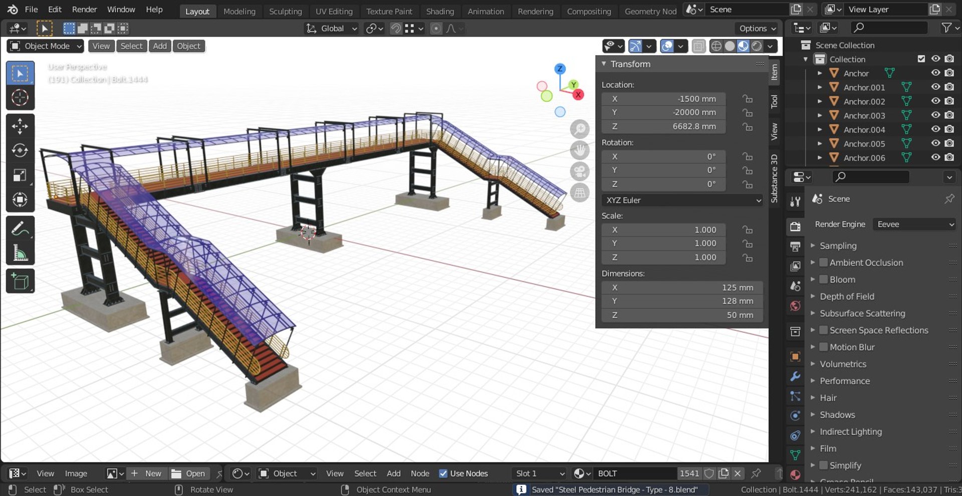 3D model Steel Pedestrian Bridge-Three Columns-Pipe Rail-Straight Type-8 https://p.turbosquid.com/ts-thumb/Bl/8fb9ye/eu/33/jpg/1650391962/1920x1080/fit_q87/9395a3f3ff5d98a3ce6fb666070654e399f42d24/33.jpg