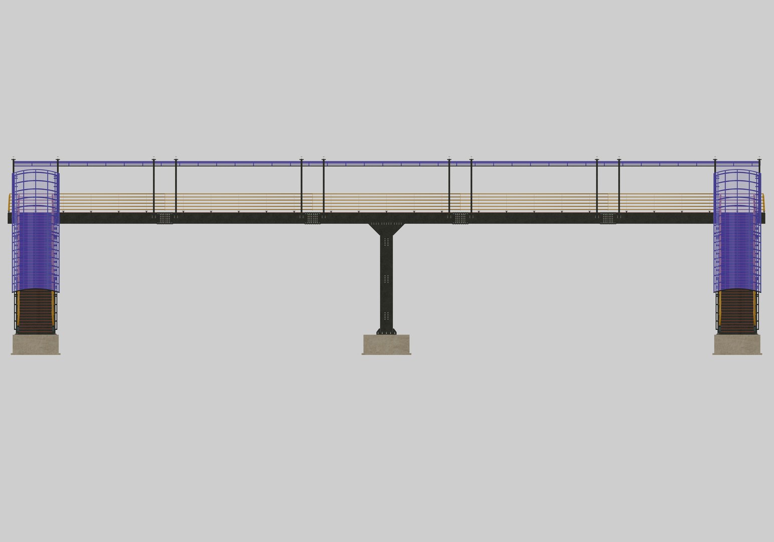 3D model Steel Pedestrian Bridge-Three Columns-Pipe Rail-Straight Type-8 https://p.turbosquid.com/ts-thumb/Bl/8fb9ye/lB/28/jpg/1650392002/1920x1080/fit_q87/ef97591bf58307975521a570e8c775e06650f206/28.jpg