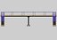 Steel Pedestrian Bridge-Three Columns-Pipe Rail-Straight Type-8