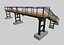 Steel Pedestrian Bridge-Three Columns-Pipe Rail-Straight Type-8
