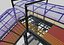 Steel Pedestrian Bridge-Three Columns-Pipe Rail-Straight Type-8