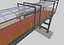 Steel Pedestrian Bridge-Three Columns-Pipe Rail-Straight Type-8