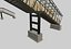 Steel Pedestrian Bridge-Three Columns-Pipe Rail-Straight Type-8