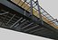 Steel Pedestrian Bridge-Three Columns-Pipe Rail-Straight Type-8