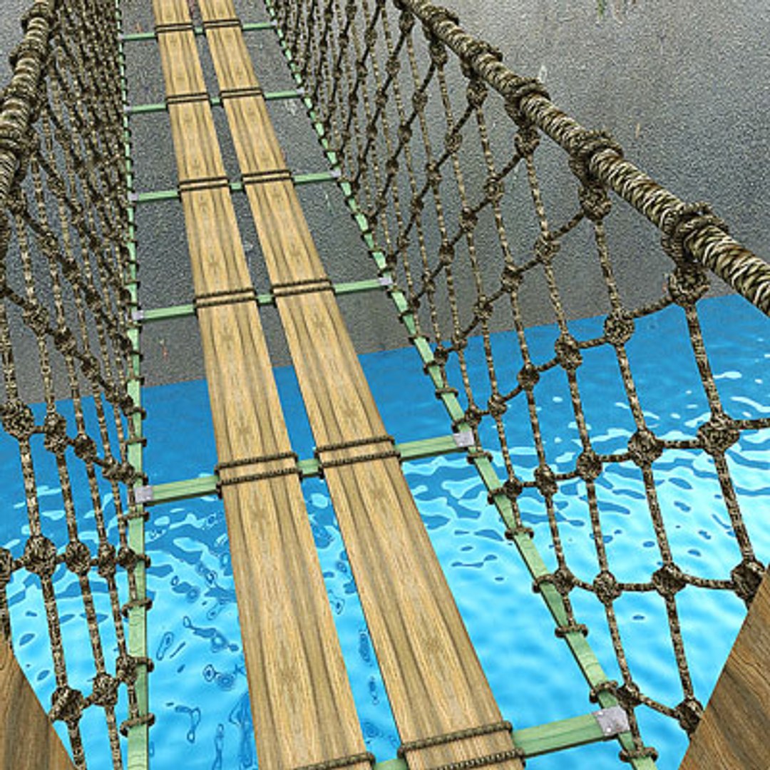 3d Rope Bridge Model