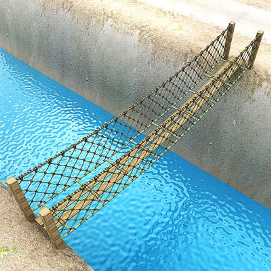 3d Rope Bridge Model