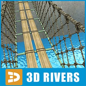 3d rope bridge model