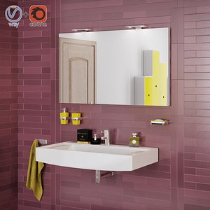 bathroom interior scene 3D model