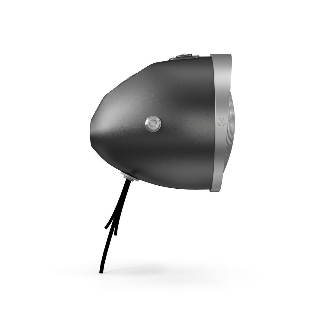 3d Motorcycle Vintage Head Light Model