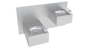 hi-low drinking fountain 3D model