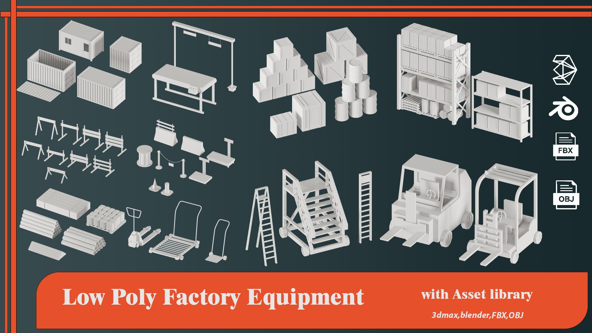 Low Poly Factory Equipment 3D Model - TurboSquid 2335223