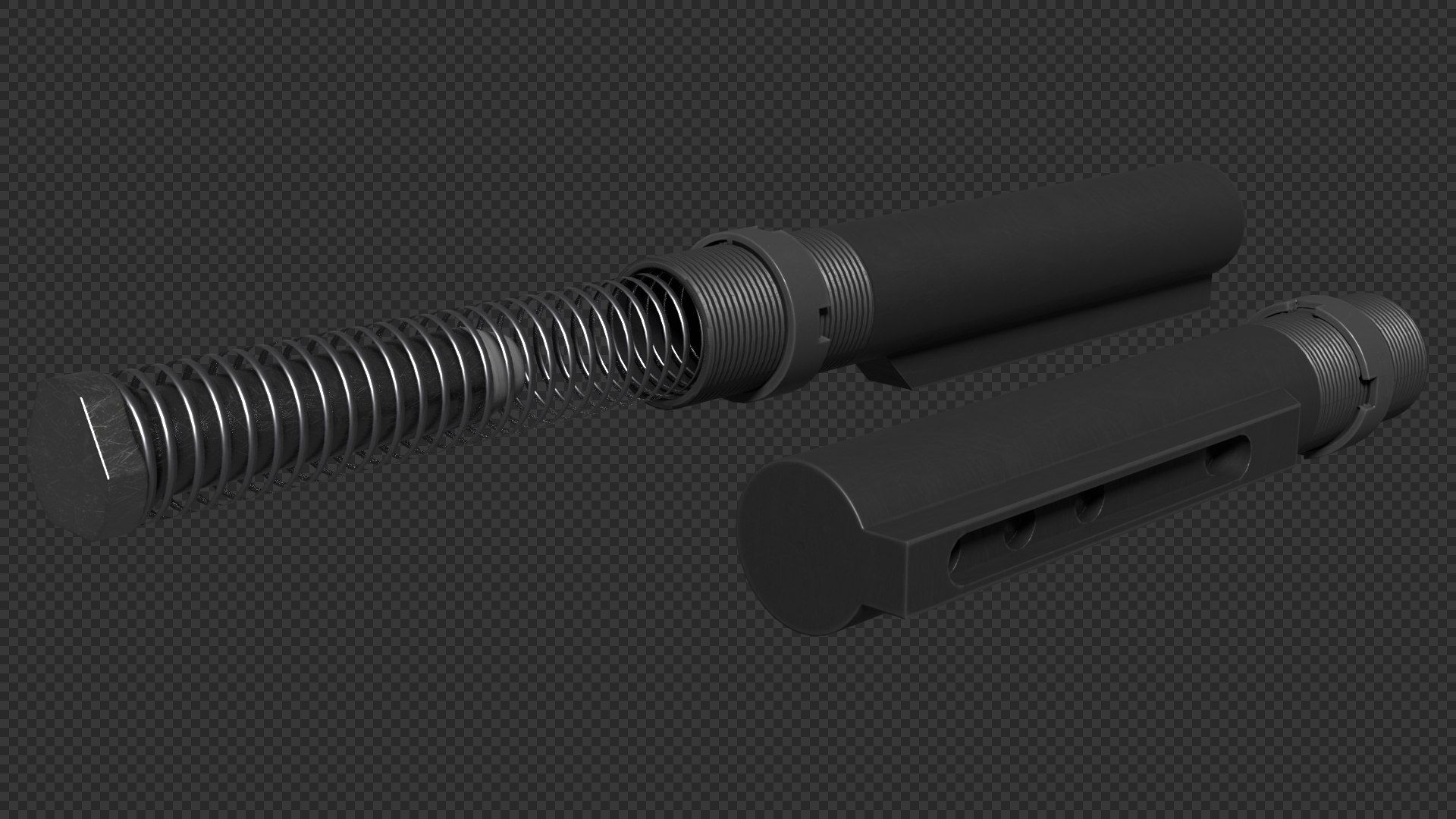 AR15 MilSpec Receiver Extension 3D Model TurboSquid 2072935