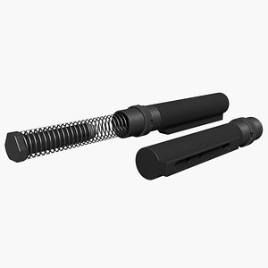 AR-15 Mil-Spec Receiver Extension 3D model