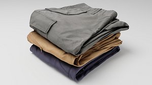 Pile or stock of hiking outdoor pants for sport and activity model