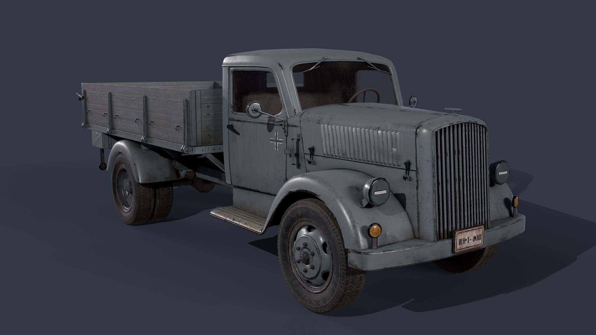 3D Benz War 2 Truck Model - TurboSquid 1708417