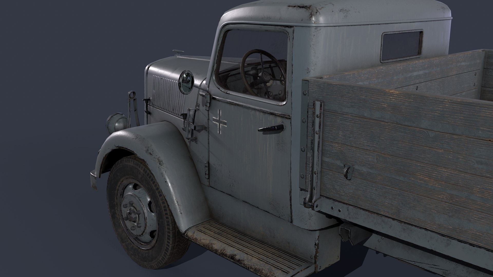 3D Benz War 2 Truck Model - TurboSquid 1708417