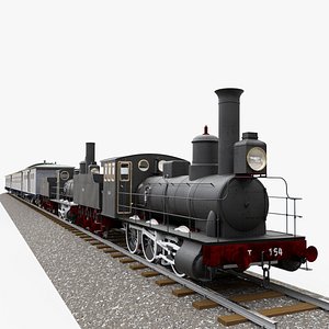 3D Steam locomotive type 030 series Gv