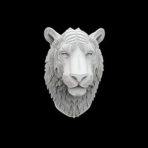 3D Tiger with Mane model