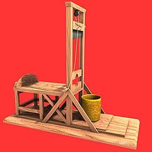 3d model french guillotine