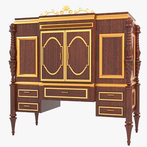 vintage wooden cabinet drawers model