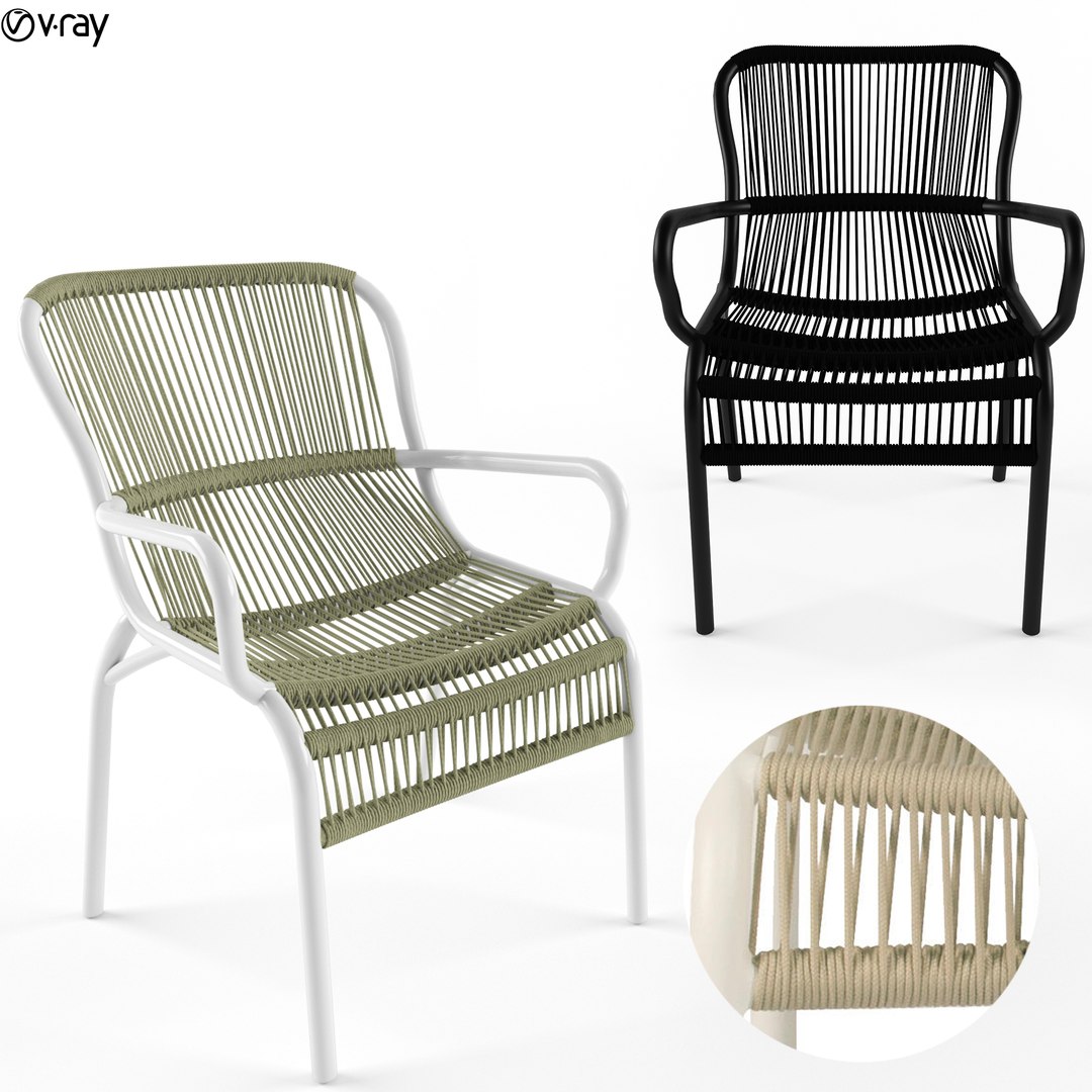 Loop Dining Chair Rope 3D Model - TurboSquid 1604876