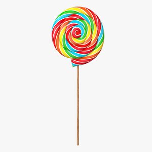 swirl lollipop 3D model