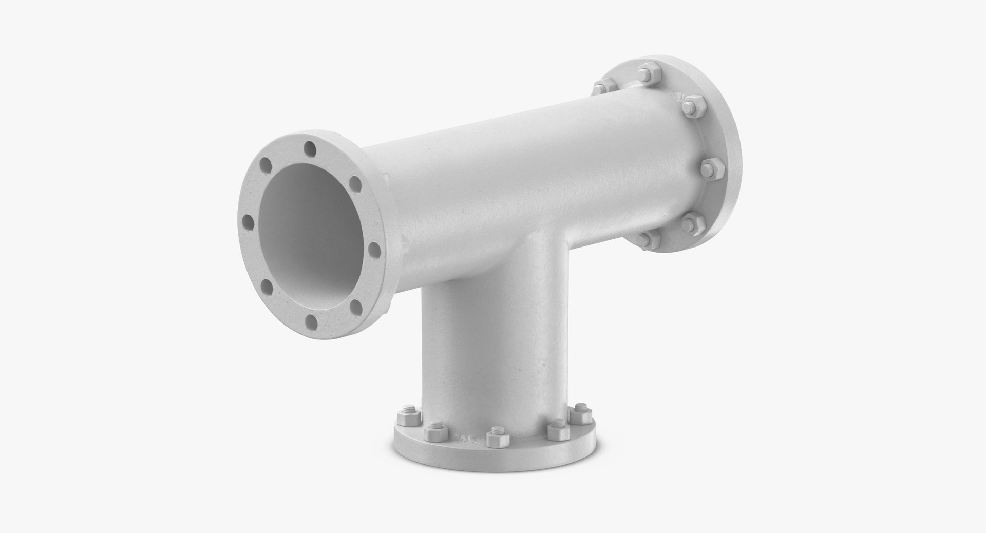 3D Model Industrial Pipe T Shape - TurboSquid 1239562