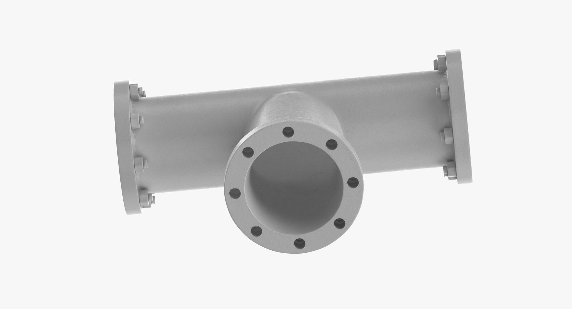 3D Model Industrial Pipe T Shape - TurboSquid 1239562