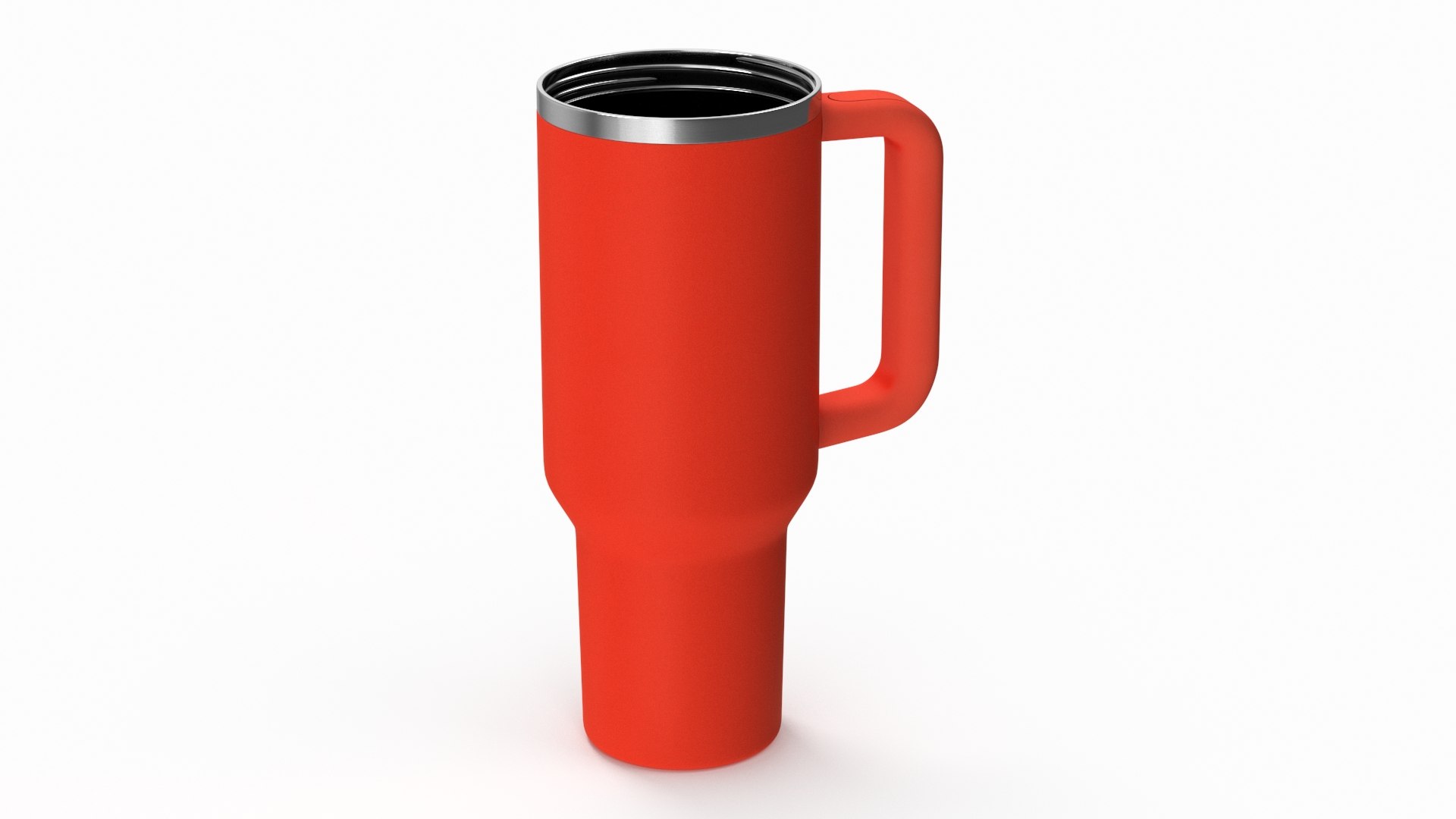 Open Travel Tumbler Red 3D model preview