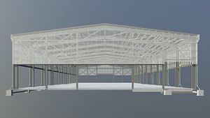 Glasshouse buildings 3D model