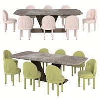 Table Walley and chair Fandango by Rugiano