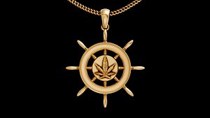 wheel marijuana pendant