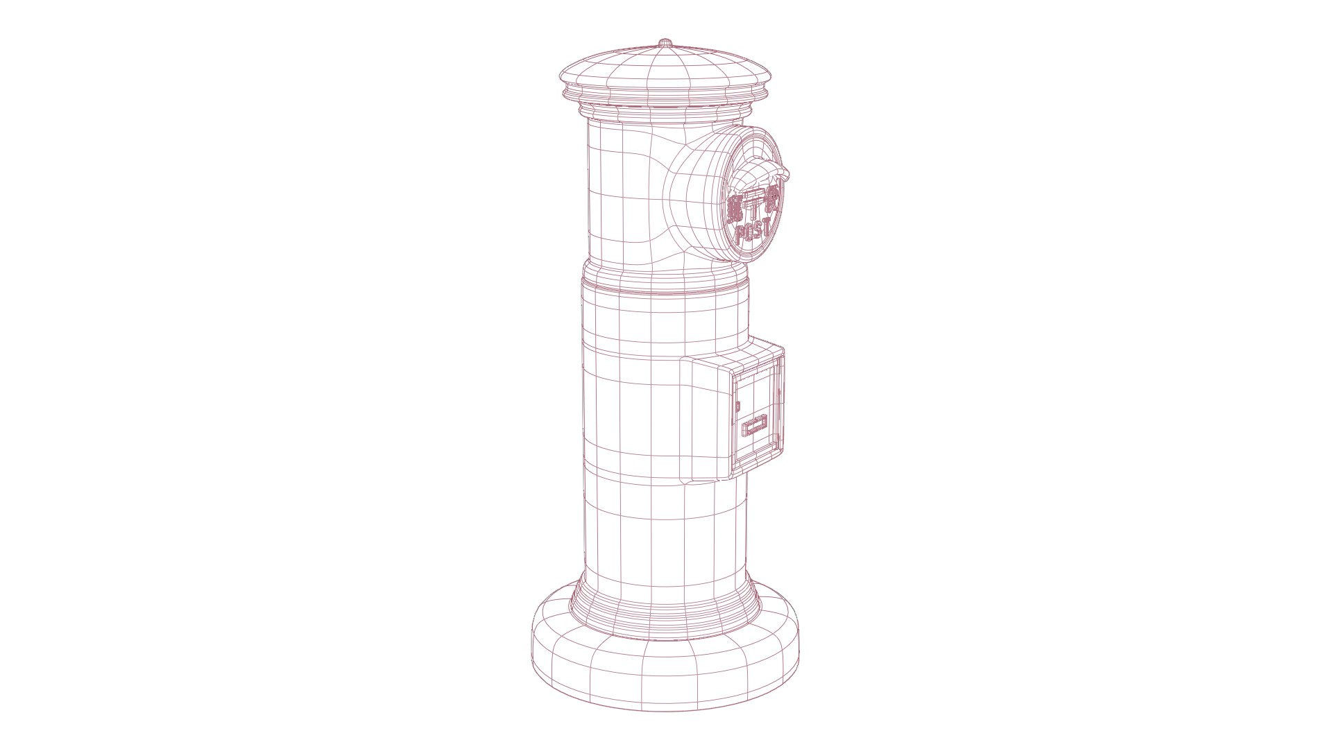 3D Model Postbox No1 Round Shape - TurboSquid 2149725