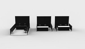 Trade Show Booth set 3D model 3D model
