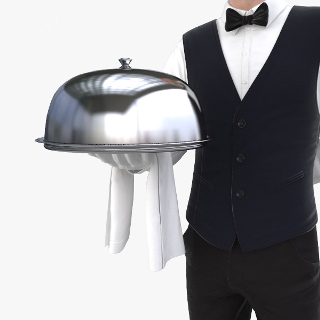 3D waiter person human - TurboSquid 1500152