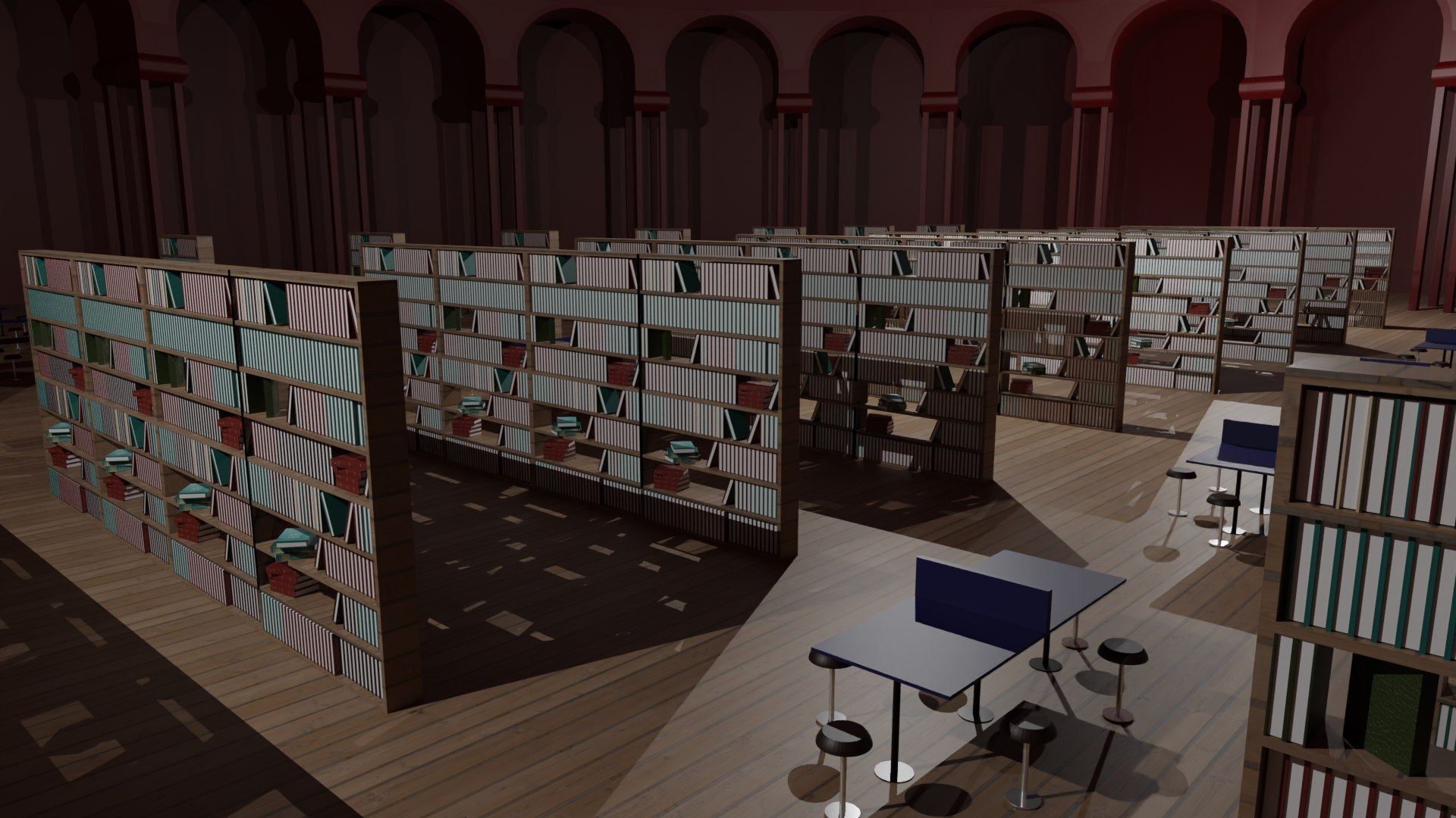 3D Library Interior Model - TurboSquid 2132150