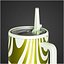 Olive Green Metal Water Tumbler with Handle and Straw Lid