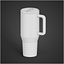 Olive Green Metal Water Tumbler with Handle and Straw Lid