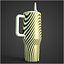 Olive Green Metal Water Tumbler with Handle and Straw Lid