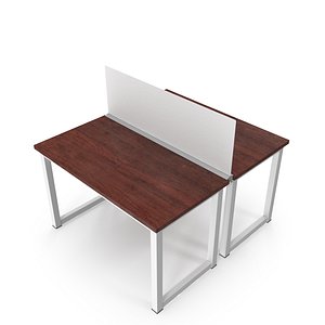 3D Modern Office Workstation Table