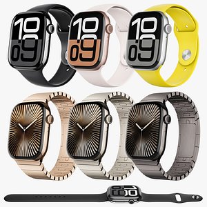 3D model Apple Watch Series 10 Aluminum and Titanium All colors