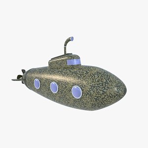 Military Submarine - Stylized Cartoon