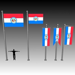 3d model flag u