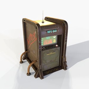 3D model Cyberpunk info ticket machine