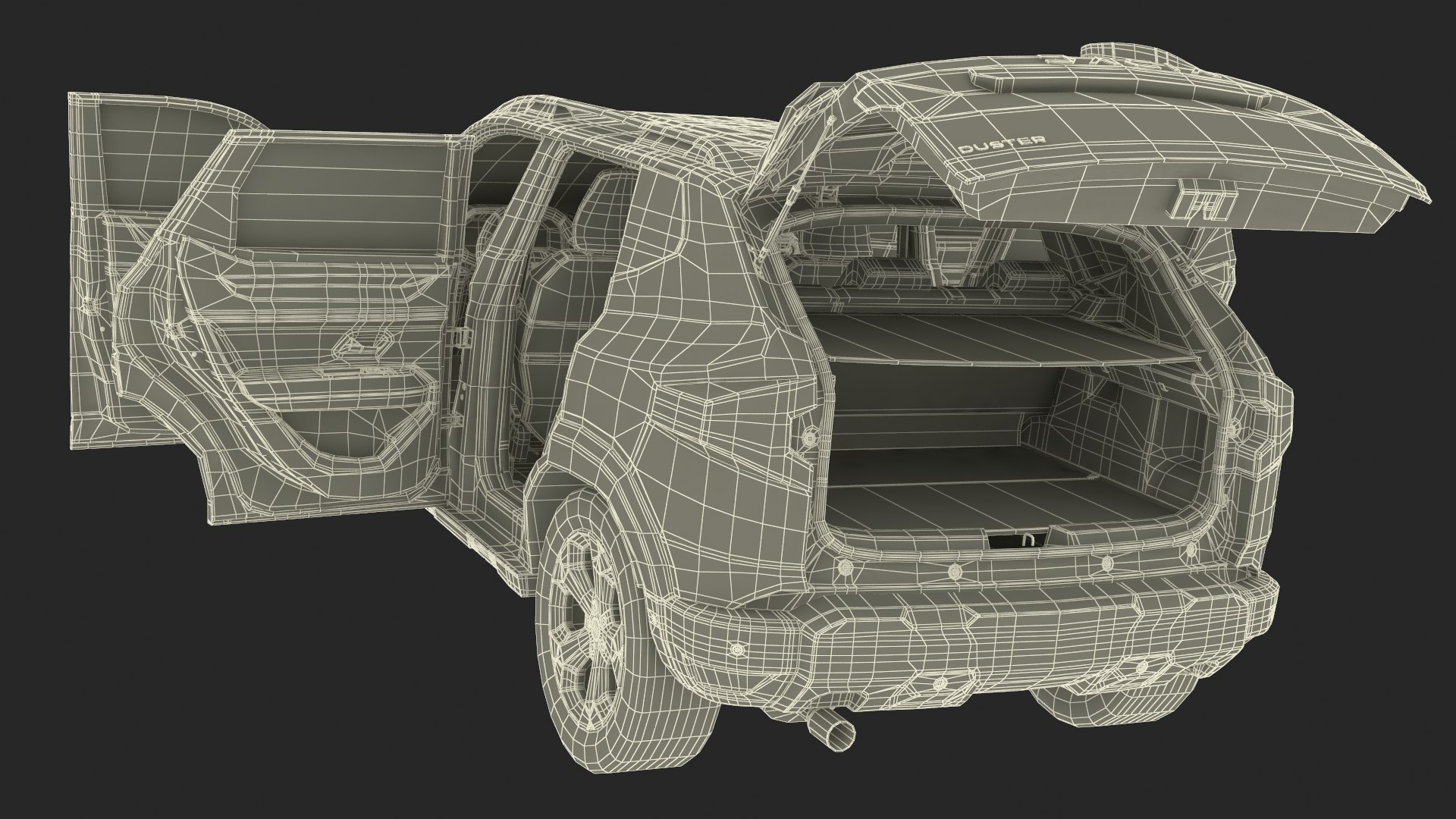 Dacia Duster 2024 Crossover Black 3D Model TurboSquid 2295989