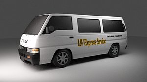 3D Philippine UV Express Van Low Poly 3D Model