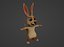 Мультяшный кенгуру Rigged 3D модель